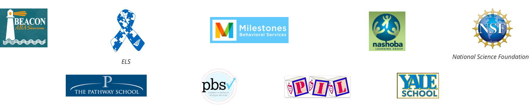 Beacon, Milestones Behavioral Services, Nashoba, National Science Foundation, The Pathway School, PBS, PIL, Yale School