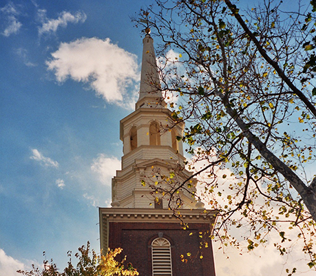 Christ Church steeple from the Colonial Era