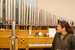 "Voicing" the pipes of an organ