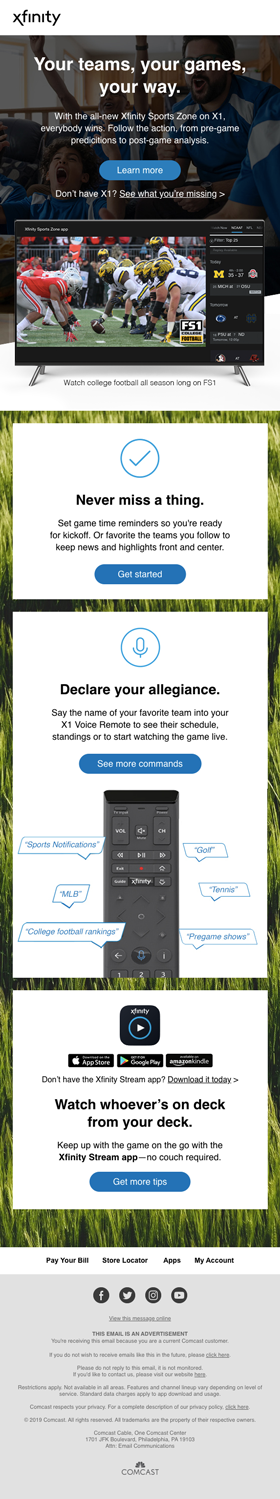 Xfinity tips to get you in the game