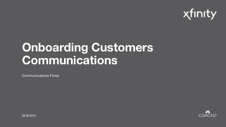 Master Onboarding Customer Journey
