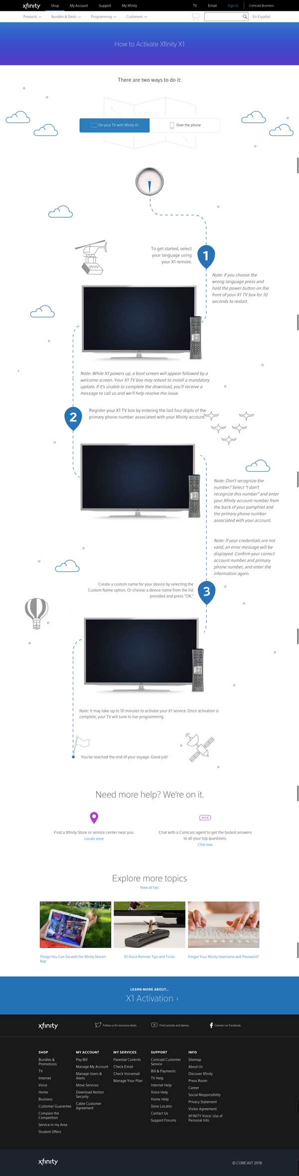 How to activate Xfinity X1
