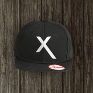 Our X used as a logo for a baseball cap