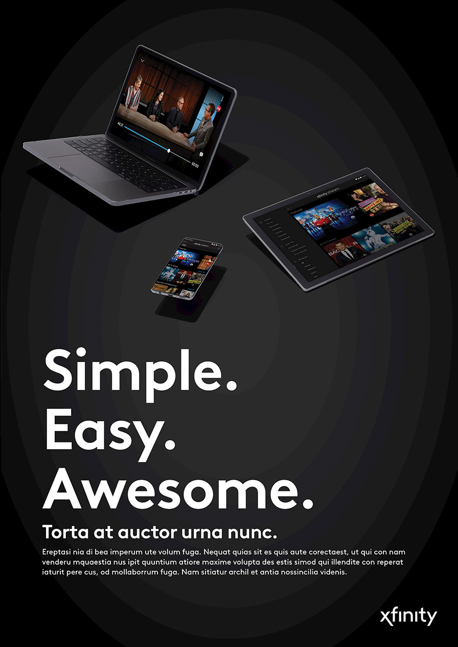 Simple Easy Awesome white on black