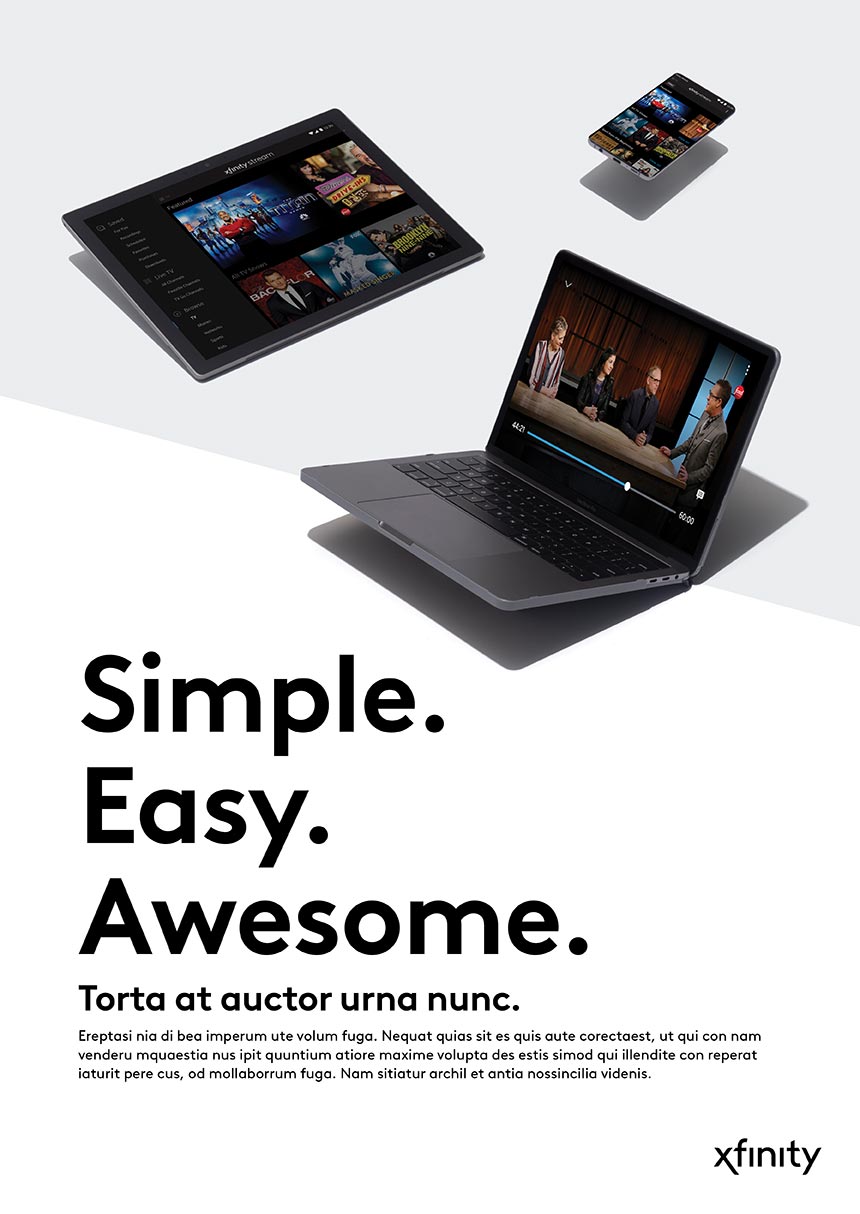 Simple Easy Awesome black on white