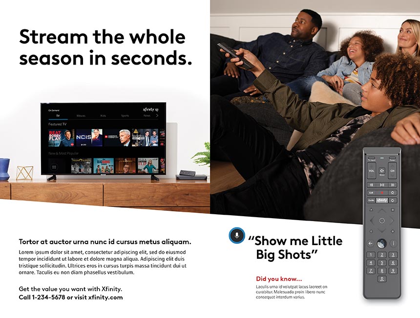 Stream the whole season in seconds dual layout