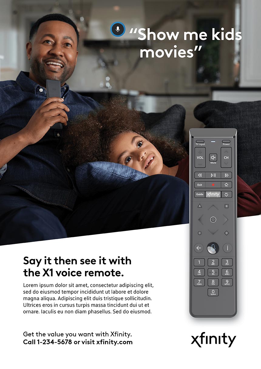 Say it then see it with the X1 voice remote vertical