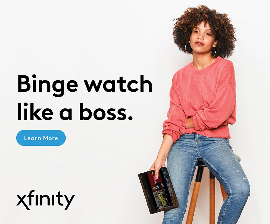 Binge watch like a boss. Square banner